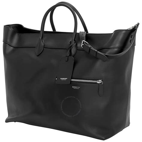 burberry black sanford leather tote bag